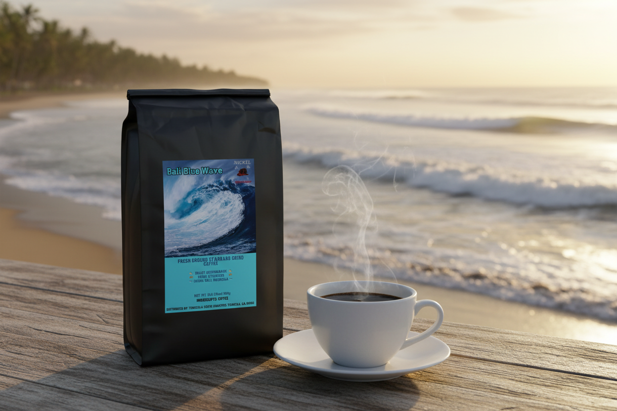 Bali Blue Wave Sunrise Ocean Scene