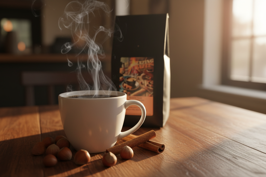 Blazing Hazel Coffee Cup Scene